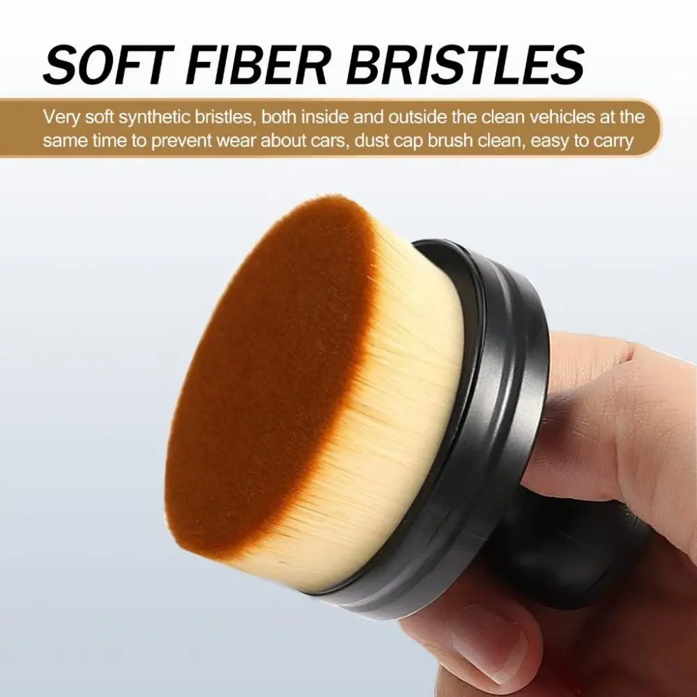Portable High-Density Car Tire Polishing Brush with Stand Soft Auto Detail Brush Car Tire Brush for Tire Polish Wax Care