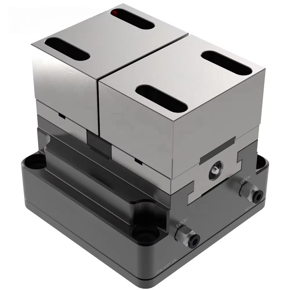 

WARWICK KSP2-100+TRZ-100 Pneumatic Concentric Vise Durable Zero-point 5 Axis air Chuck for VMC ROTARY