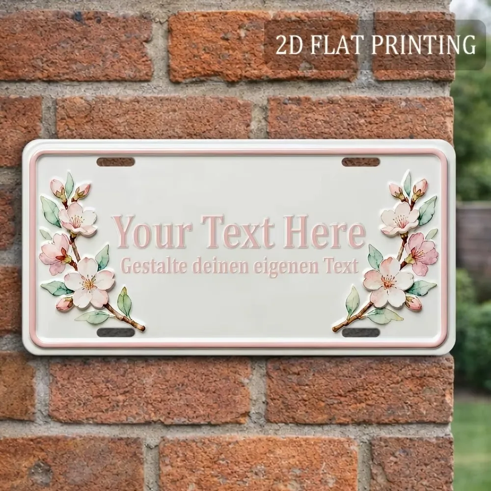 CIFbuy 11.8x5.9inch Vintage Metal Plaque Personalized Custom Slogan Outdoor Mailbox Wall Hanging Decor