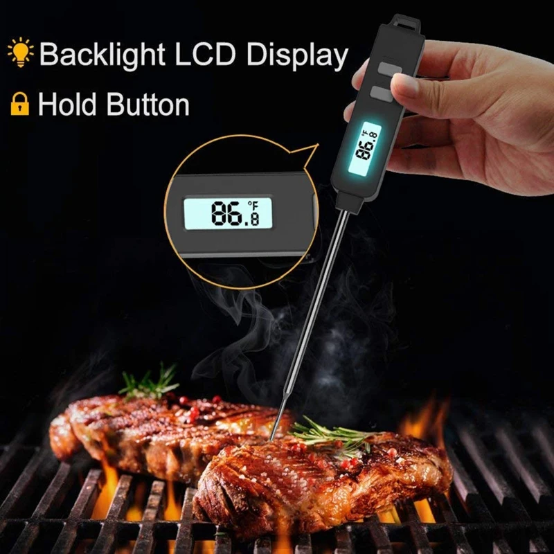 HOT SALE Digital Food Thermometer Meat Thermometer Instant Read Backlight - For Kitchen Outdoor Cooking BBQ And Grill