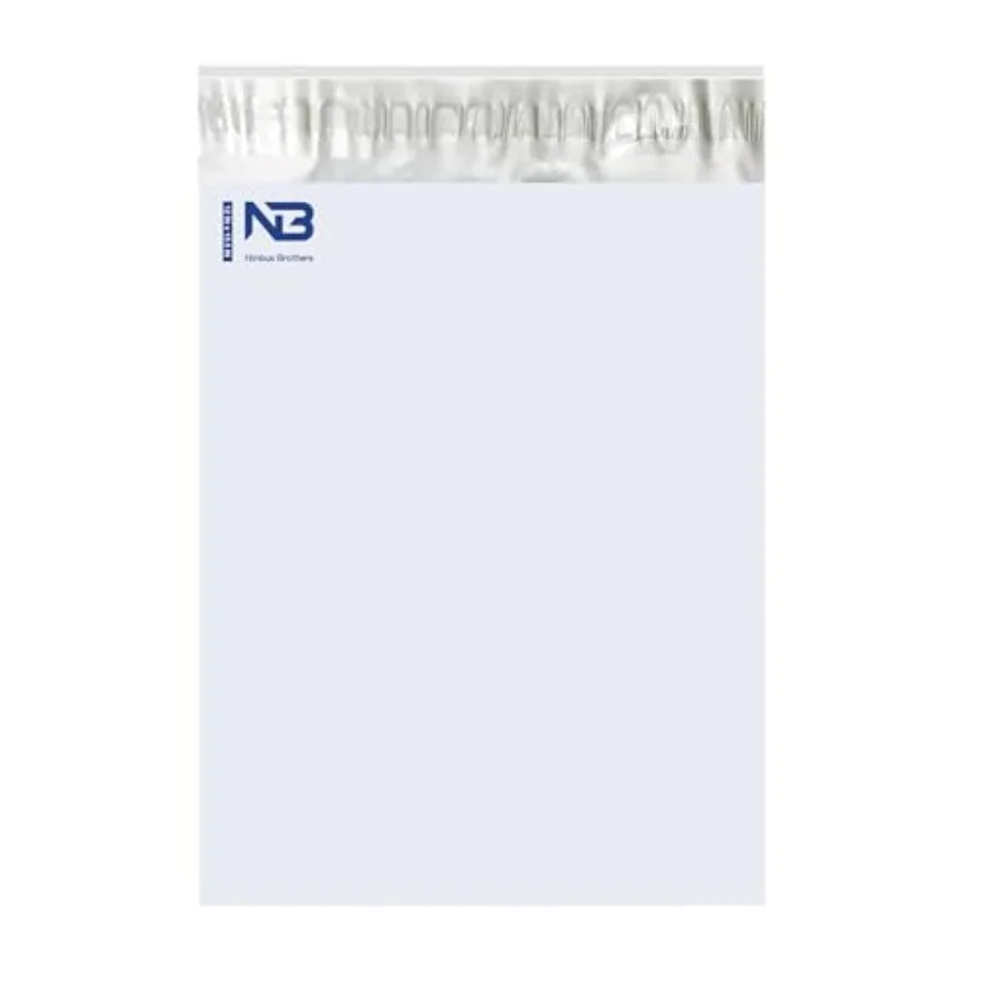 NB 12x15.5 Inch 10 Pcs White Poly Mailers Strong Adhesive Self-Seal Shipping Envelopes, Tear and Water Resistant Packaging for