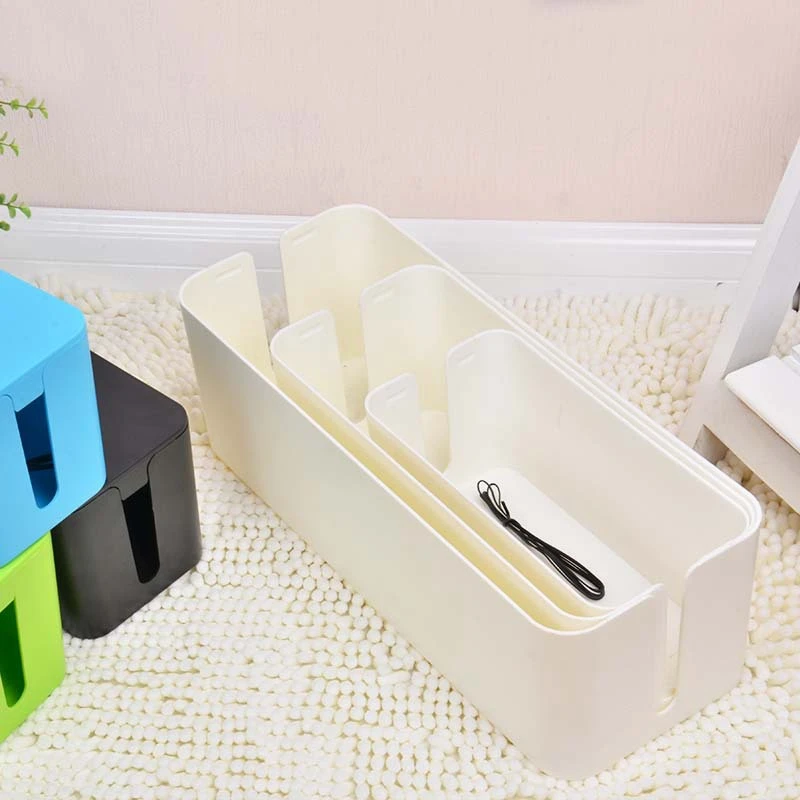Cable Management Box,Cord Organizer Box para casa e escritório System, Cover and Hide-Power Strips-Cords, protetor contra surtos