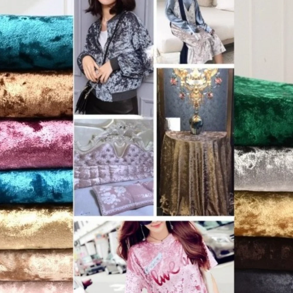 

Утолщенная эластичная бархатная ткань с золотыми бриллиантами, глянцевая одежда, базовое пальто, брюки, чехол для дивана, подушка, сделай сам, свадебный фон, ткань для шитья