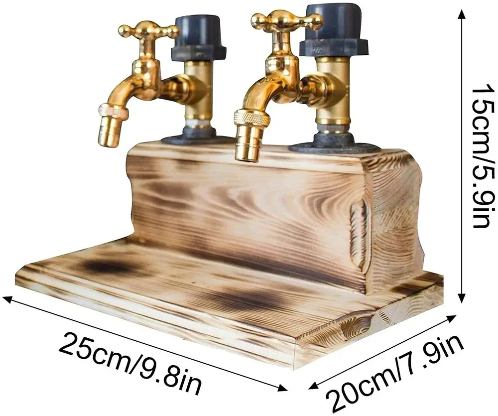 Wood Faucet Shaped Whisky Liquor Dispenser Perfect Wine Alcohol Gifts for Dad Husband Rustic Farmhouse Bar Home Decor image 12