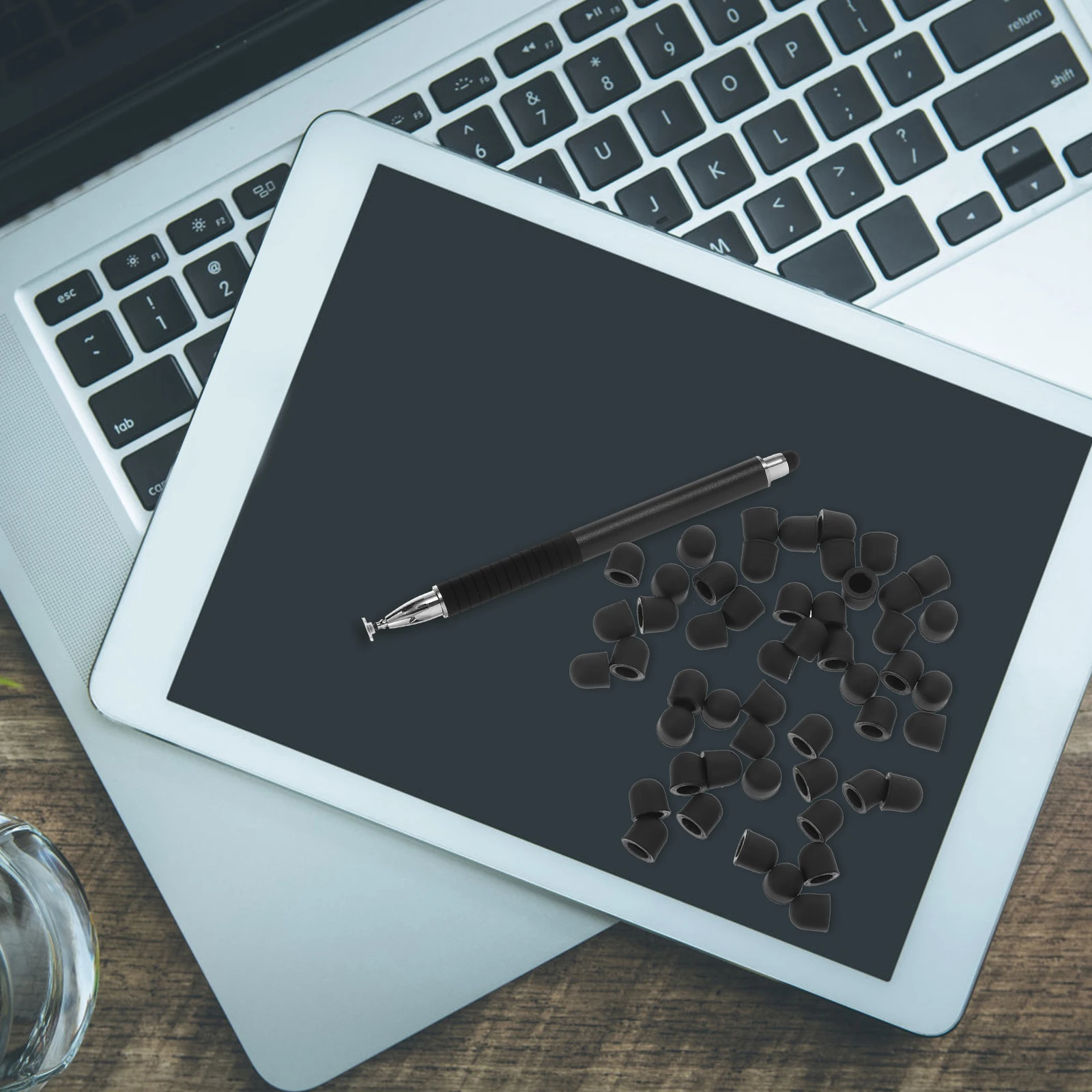 50pcs 10 Capacitor Capacitive Replacement Touch Screen Conductive Fiber Nibs Scribe Stylus Pen Tips Replacement Scribe Pen Tips