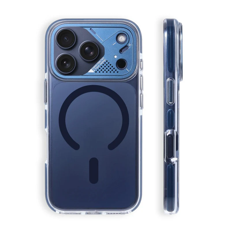 

Original Mecha Lens Frame Matte Magnetic Case For iPhone 16Pro 17Pro 17Pro Max For Magsafe Wireless Charge Hard Protective Cover