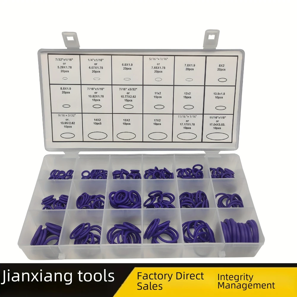 

270PC Purple Sealing Ring Shaft Sealing Maintenance O-ring Nitrile Rubber Ring Gasket High-temperature Resistant Rings Gasket