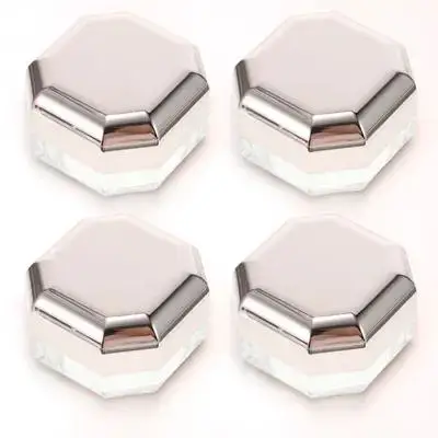

4pcs Empty Pink Boxes Loose Powder Makeup Containers Compact Portable Puff Cases Travel Storage Reusable Safe Practical Simple