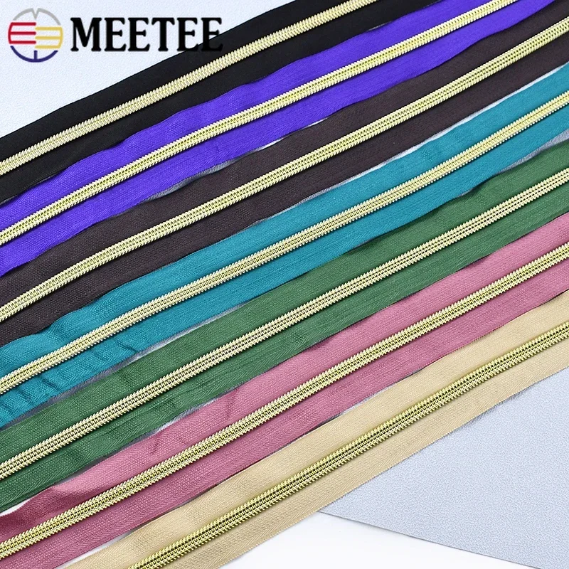 10/30/50 متر 5 # النايلون لفائف رمز السوستة ديكور DIY أكياس الخياطة محفظة الملابس سستة أشرطة السحابات الملونة إصلاح الملحقات #2