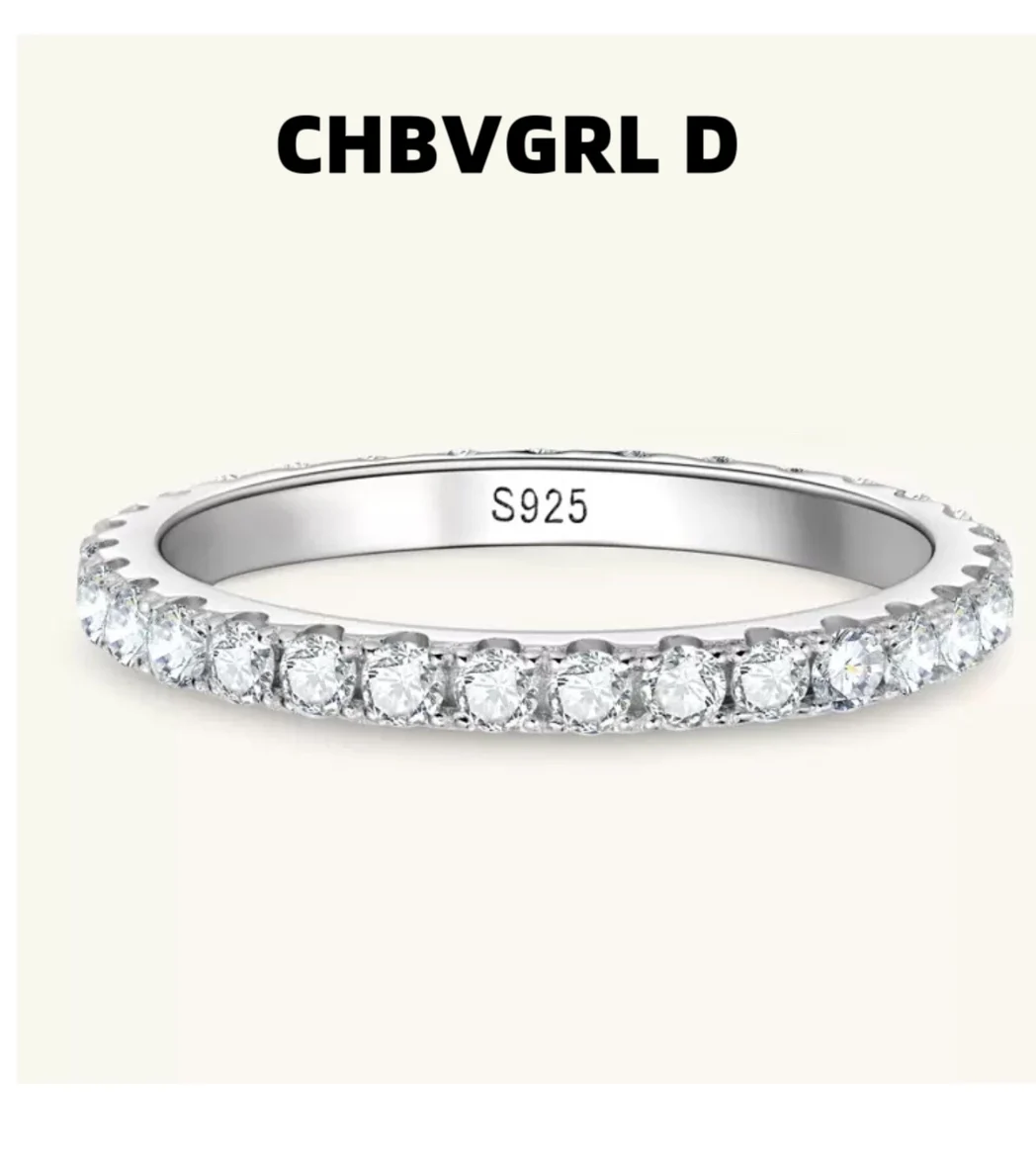 

[A lifetime of happiness] Red Note Internet Celebrity INS Moissanite Ring Luxury 925 Sterling Silver Couple Ring Ring