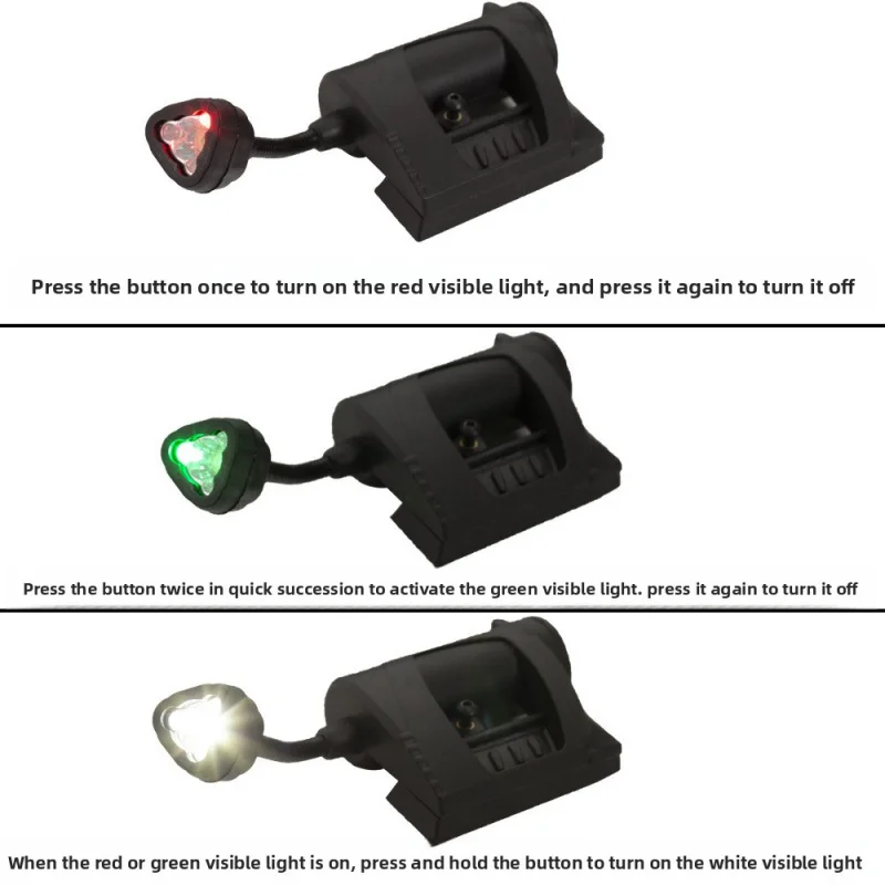 Tactical Helmet Light with Three Adjustable Light Colors, Energy-Saving and Durable, Specifically Designed for Outdoor Tactical