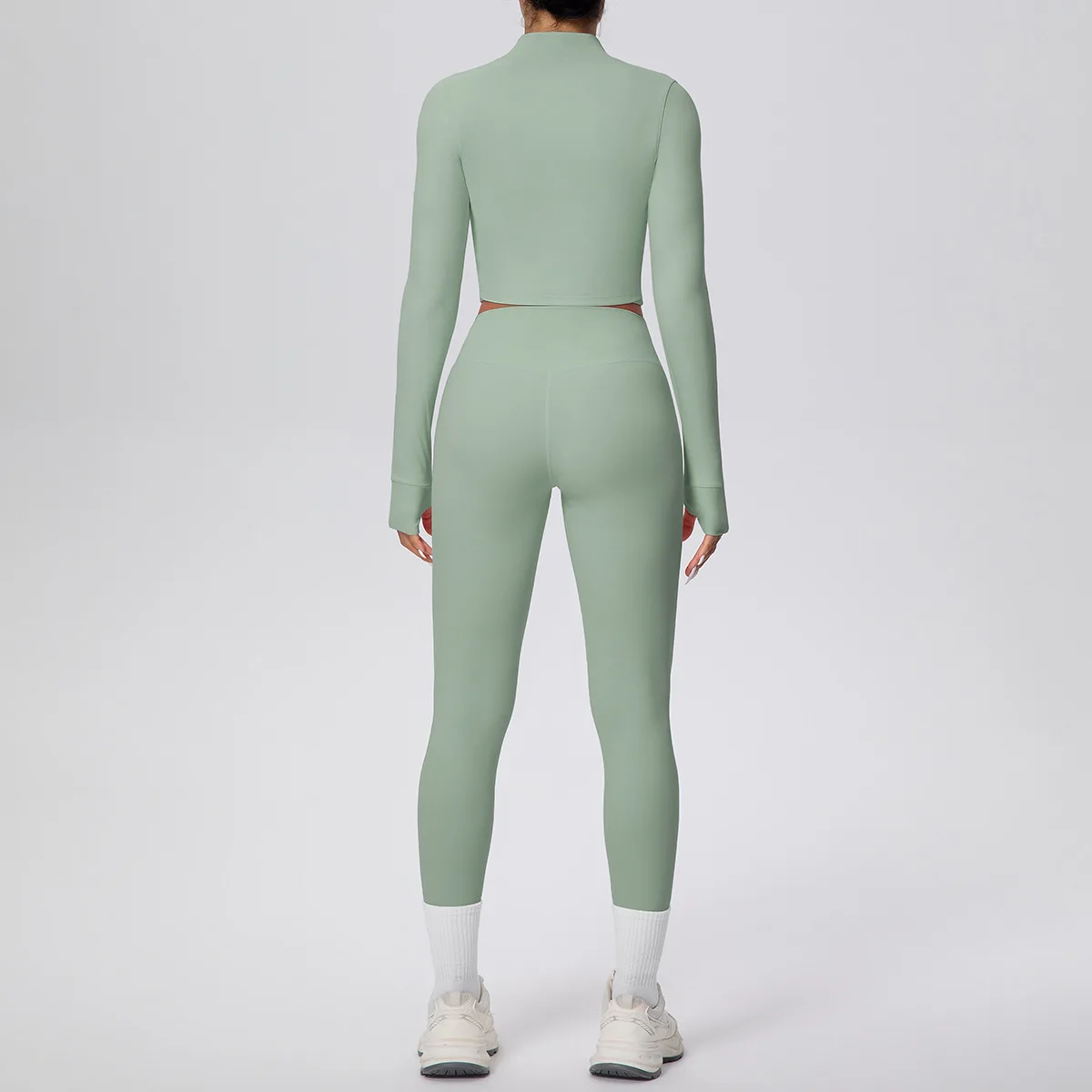 veste-courte-a-fermeture-eclair-serree-combinaison-de-yoga-sport-fitness-taille-haute-levage-des-hanches-vetements-de-sport-brosses-vetements-d'entrainement-de-course-de-gymnastique-ensemble-de-yoga