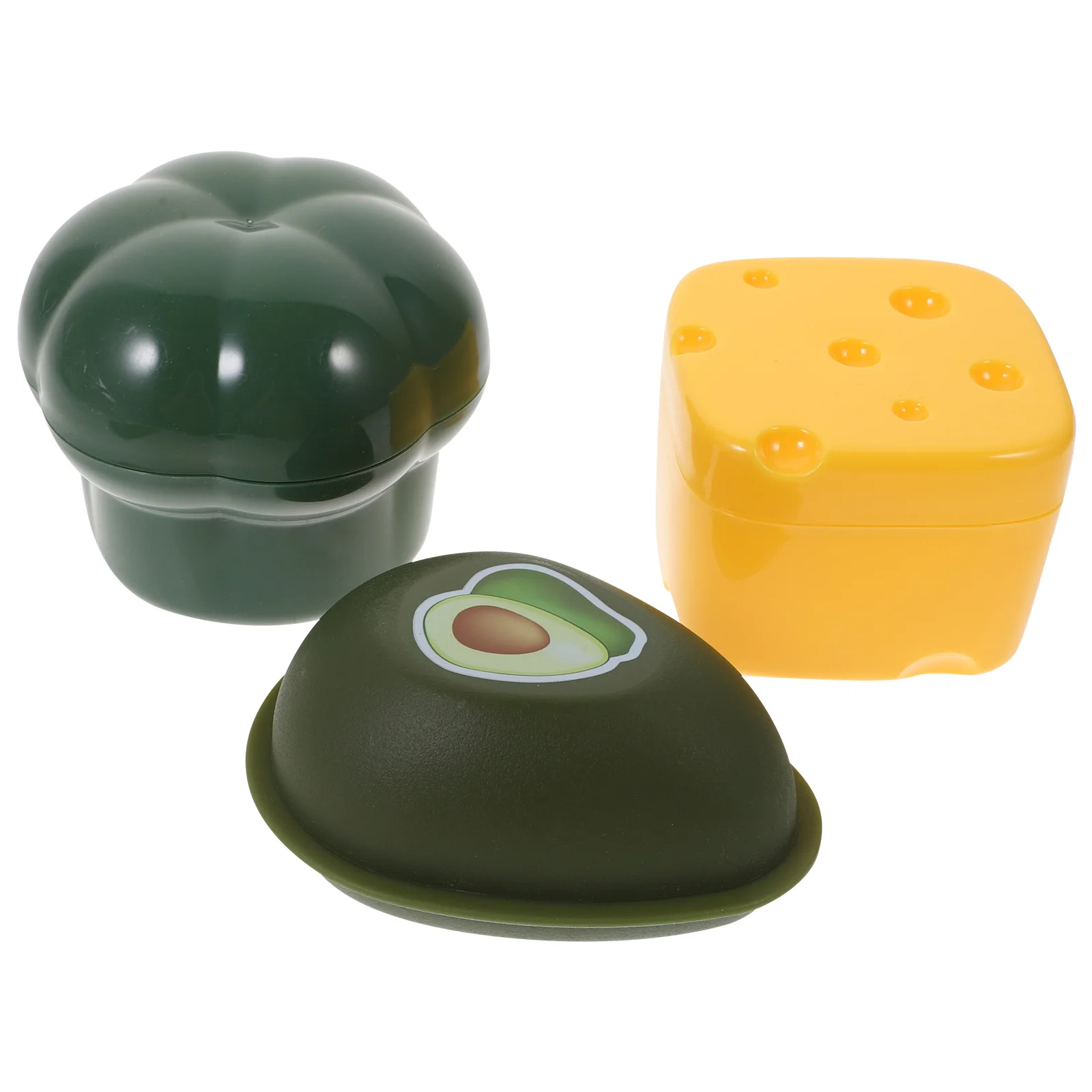 

3pcs Food Grade Pp Vegetable Storage Containers Eco-Friendly Kitchen Crisper Refrigerator Bowls Onion Avocado Tomatoes Storage