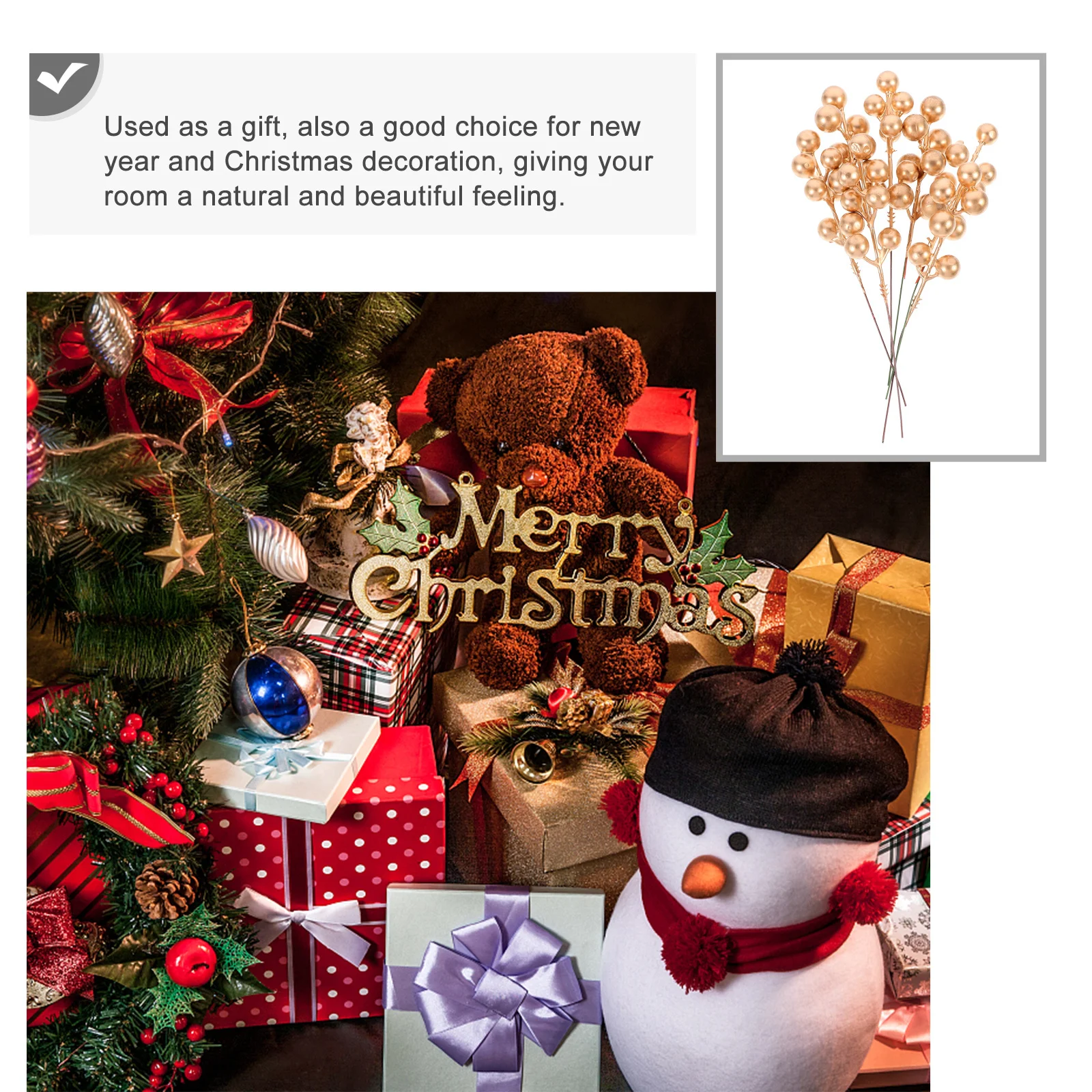 

20pcs Fake Burgundy Berry Picks High-Grade Artificial Berries For Home Decoration Diy Crafts Wedding Party Decor Light