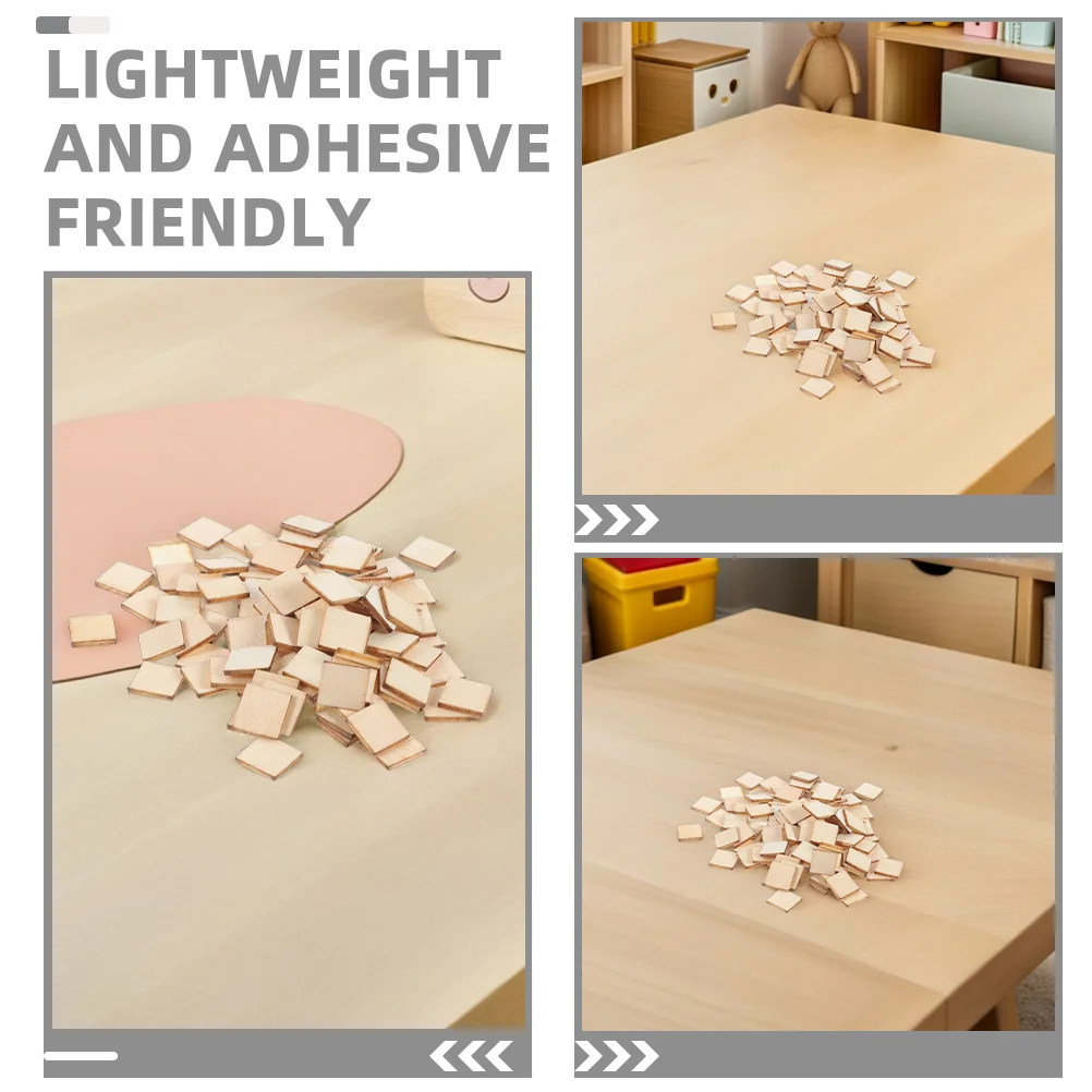 200 Uds. De piezas cuadradas de madera de 4Cm, bloques de madera Natural sin terminar, suaves para manualidades, pintura, tinción, decoración del hogar, boda