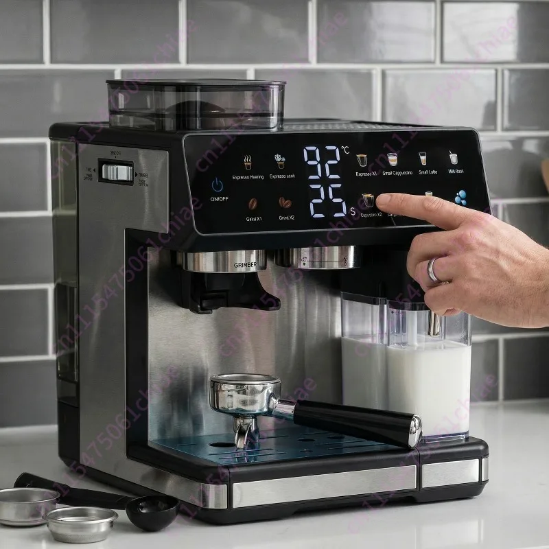 European standard coffee machine Fully automatic steam high pressure espresso machine with grinding and brewing espresso machine