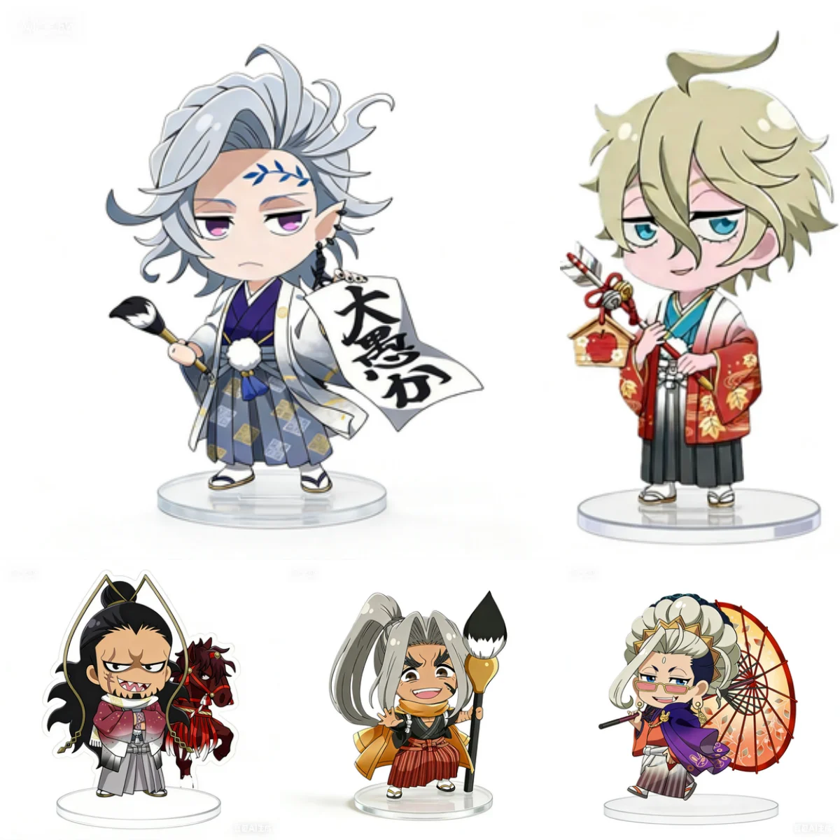 Anime Record of Ragnarok Acrylic Stand Holder 10cm Buddha Qin Shi Huang Cute Desk Ornament Chaveiro Keychain Collectible Gift