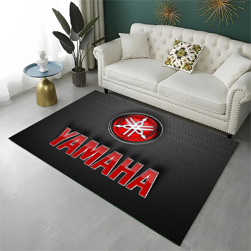 3D Y-Yamaha Racing Moto Sign Carpet Rug for Playroom Bedroom Living Room Sofa Home Decor,kids Game Area Rug Non-slip Floor Mat