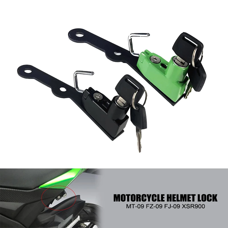 

Anti-theft Security Aluminum Helmet Lock with 2 Keys Password lock For Yamaha MT-09 FZ-09 MT09 FJ-09 XSR900 2014-2020 Motorcycle