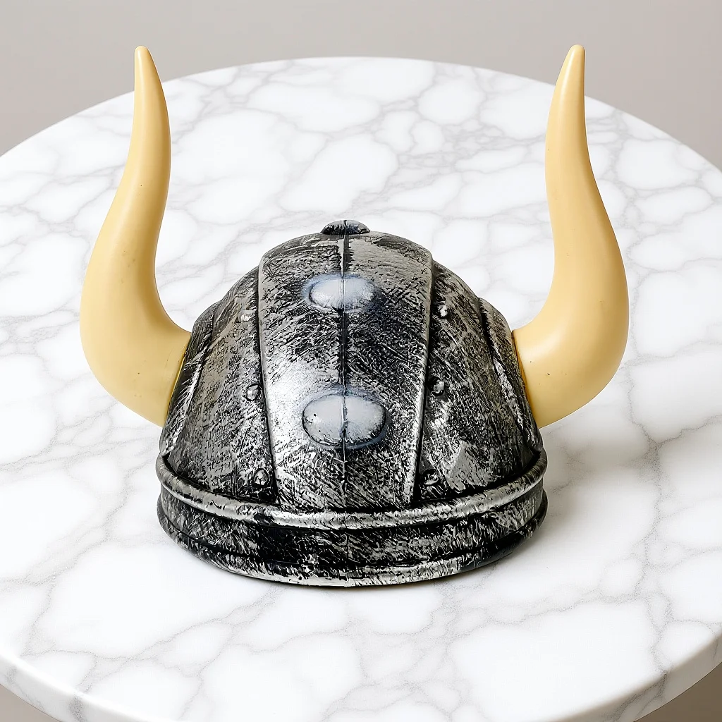 قبعة فايكنغ هورن بلاستيكية خفيفة الوزن ومريحة للأطفال في الهالوين وحفلات الهالوين وقبعة الجاموس #1