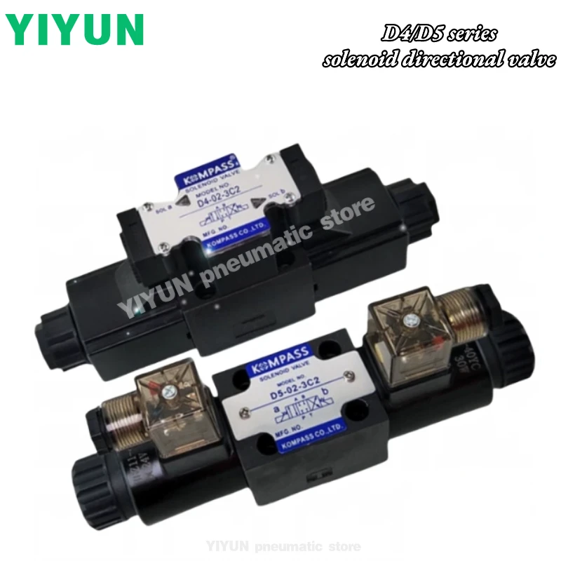 D4,D5-02,2B2,2D2,3C4,3C2,3C3,3C5-A1,A2,YIYUN pneumatic component,solenoid operated directional control valve,D5 D4 series