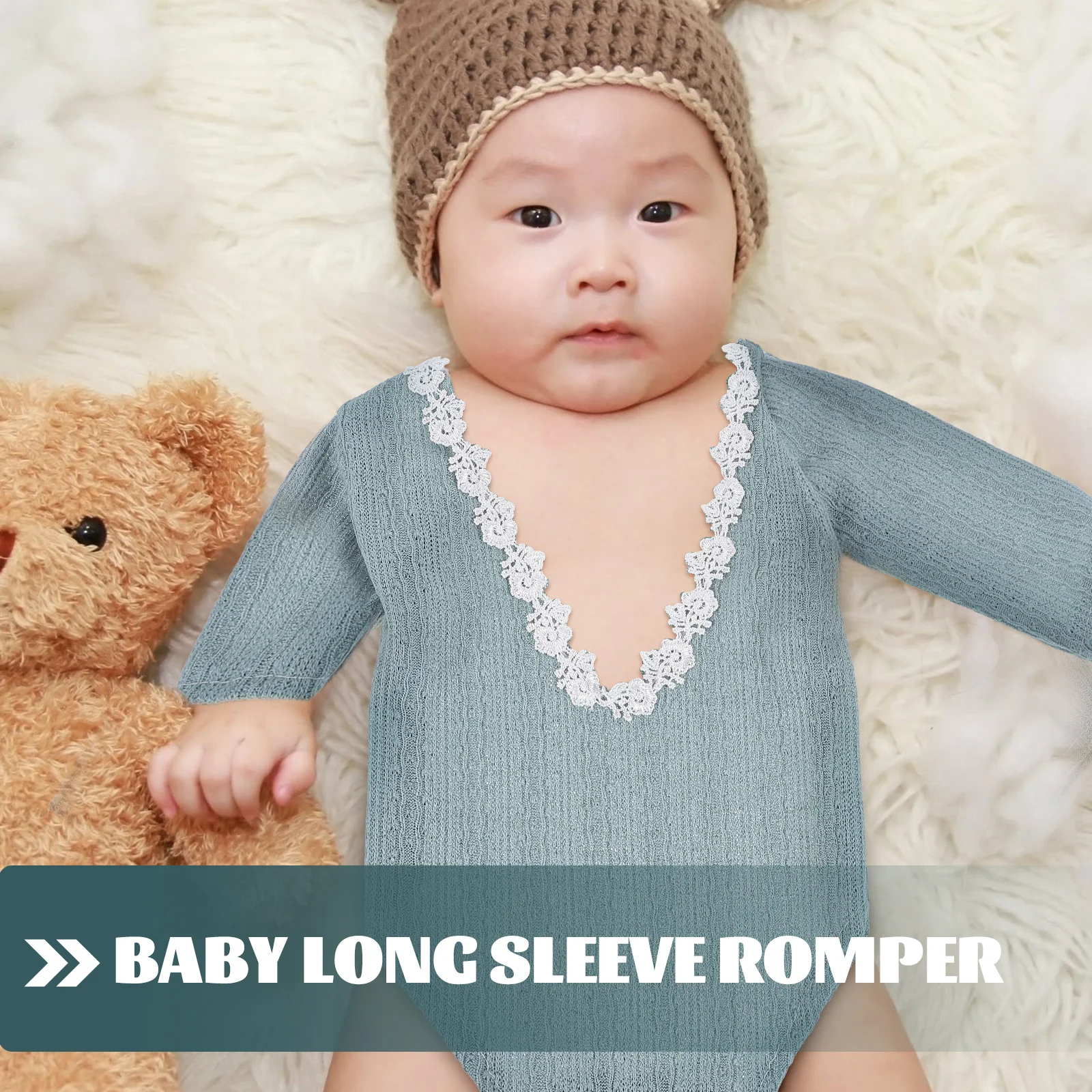 

Newborn Girl Outfit Long Sleeve Romper Baby Photography Clothes Exquisite Color Safe Material Comfort Newborn Romper