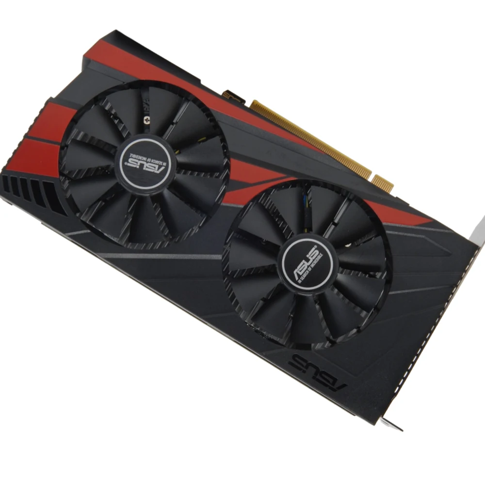 بطاقة رسومات ASUS EX GTX 1050TI 04G GDDR5 4GB 128bit 1050TI تدعم HDMI DP DVI PCIE 3.0 مروحة مزدوجة للكمبيوتر المكتبي