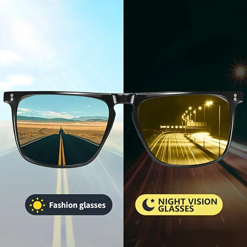 Sunglasses Men Photochromic Polarized Driving Chameleon Glasses Male Change Color Sun Glasses Day Night Vision Driver's Eyewea