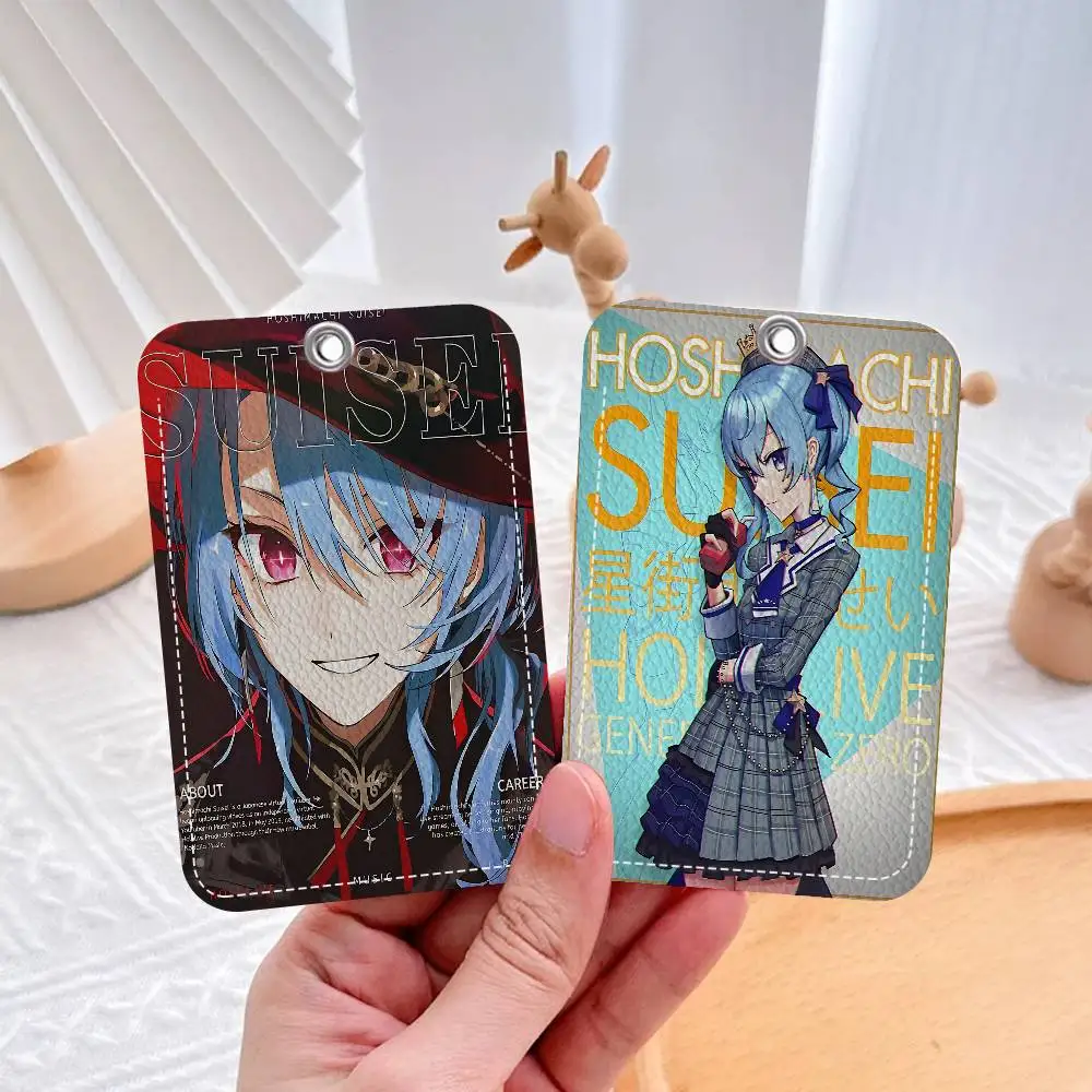 Singer Hoshimachi Suisei 1pc INS Creative Cartoon Student Campus Card Holder For Meal Card, Bus Card, Work Card, Etc