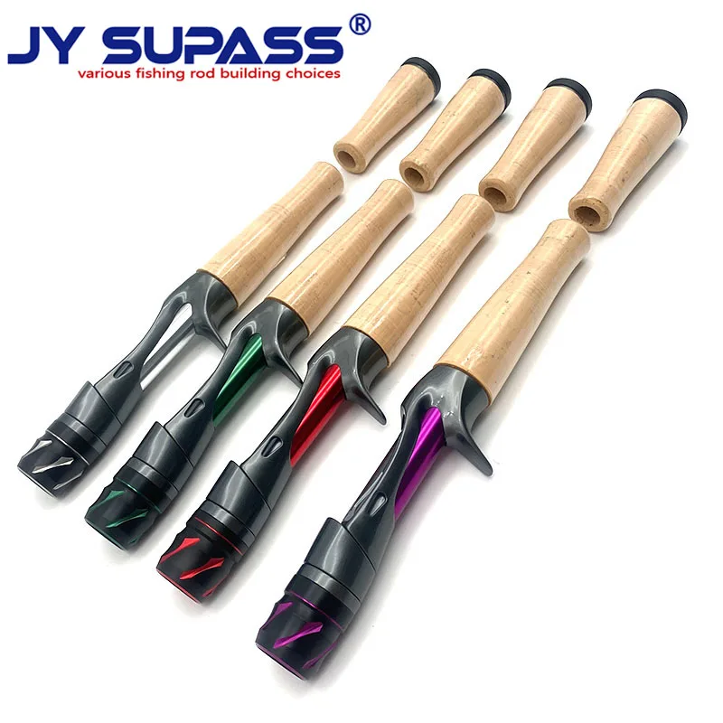 JY SUPASS VFC custom rod building reel seat A Cork Handle with Reelseat locking nut ,rod handle custom repair