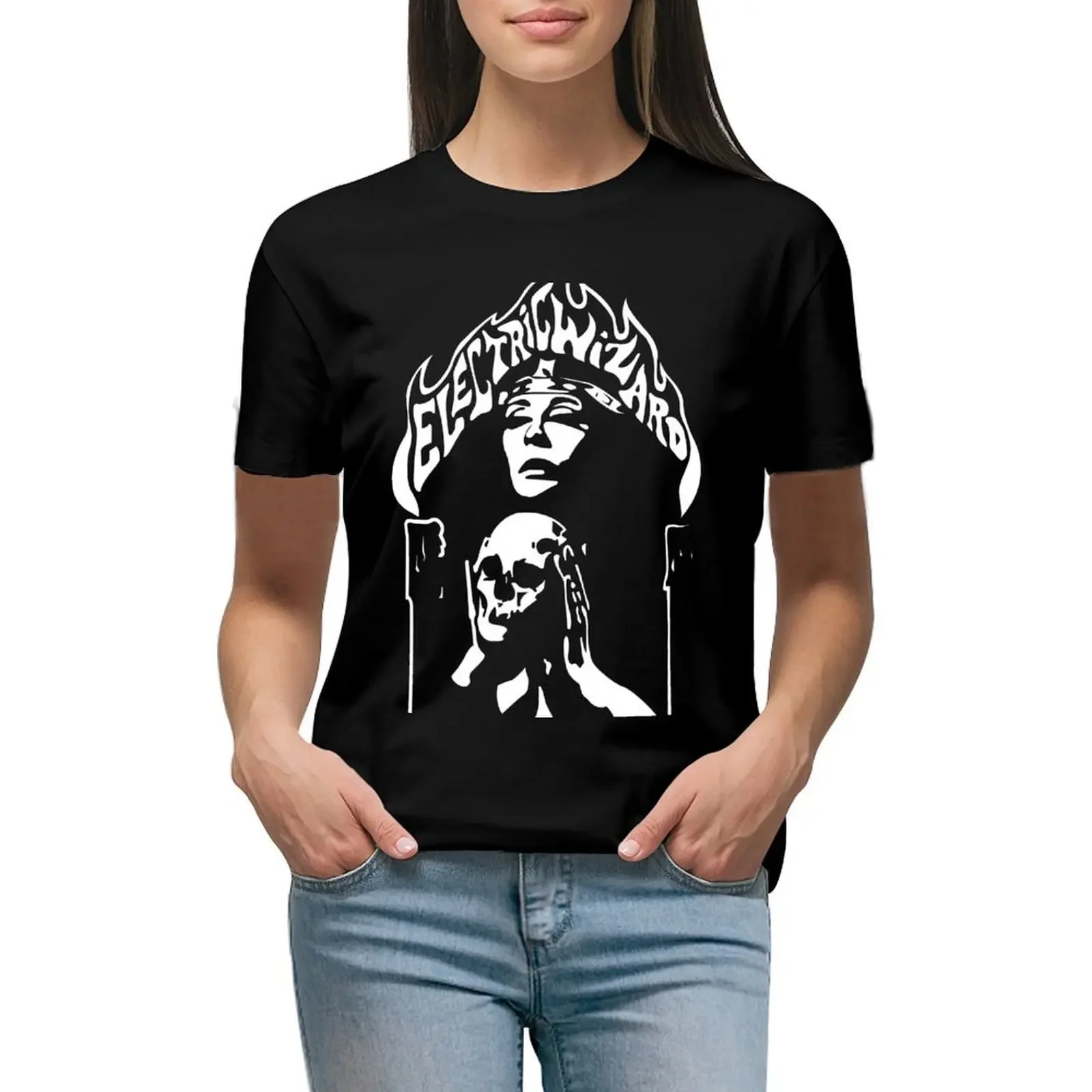 

Electric Wizard T-Shirt oversized heavyweights animal prinfor customs design your own funny t shirts for Women