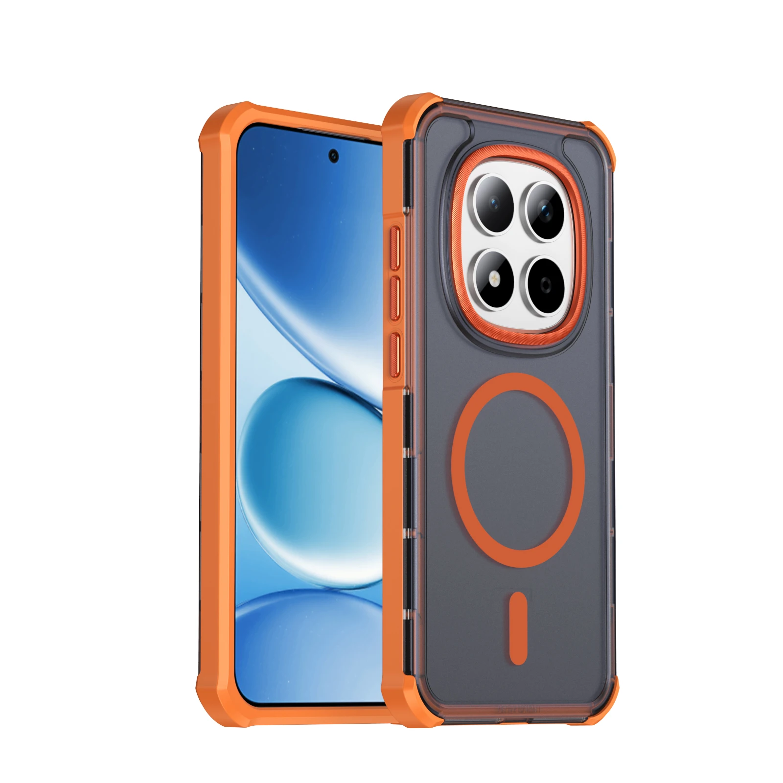 Original stoßfeste magnetische Handyhülle für Magsafe für Redmi Note 15 15A 15 15C A7 Pro Plus MatteTranslucent Armor Back Cover