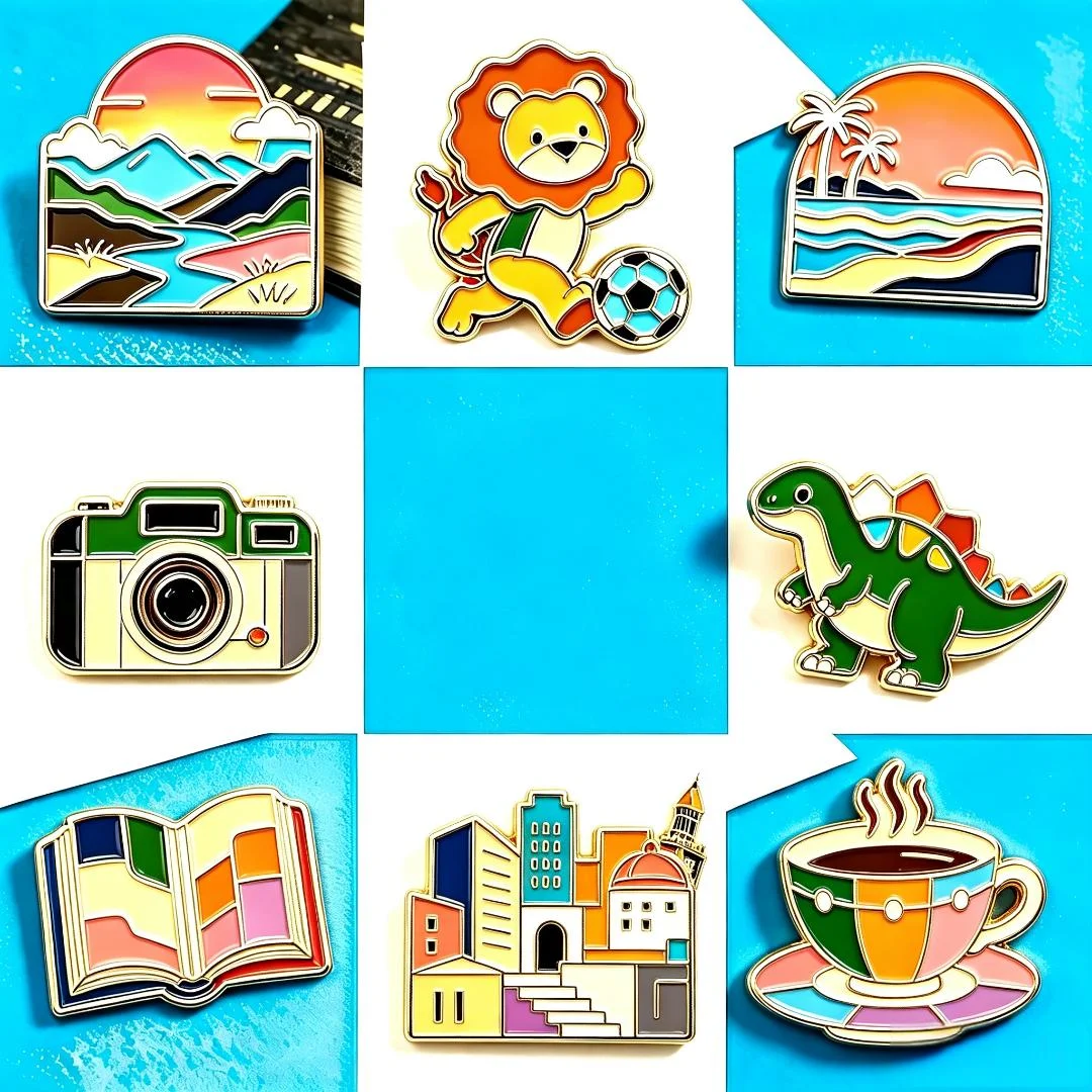 Custom Enamel Pin Soft Hard Enamel Lapel Pin DIY Metal Badge Cute Animal Brooch Wholesale Unisex Clothing Decorative Metal Pins