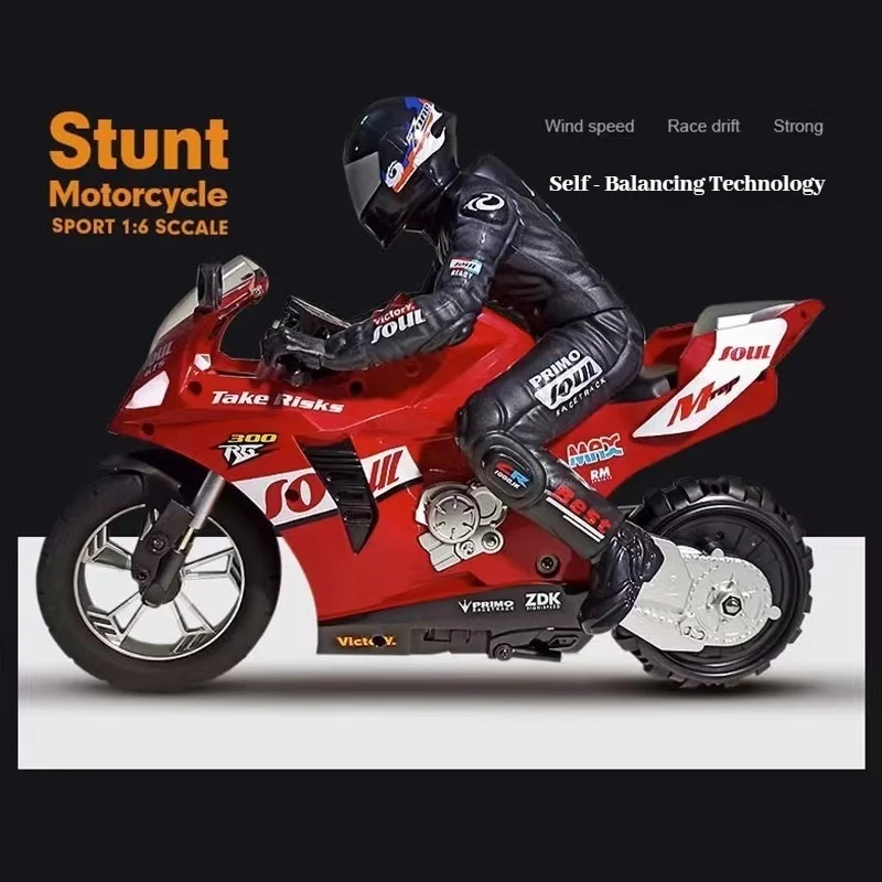 Generic Rc Motorcycle Stunt Drift Self Balancing Remote Control Motorbike With Led Light Electric Racing Vehicle For Adults 2026