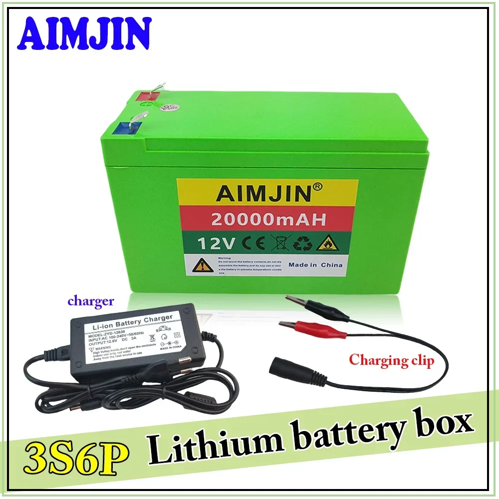 

12V 20000mAh Lithium 18650 recharable battery Pack Solar storage Electric lighting Outdoor