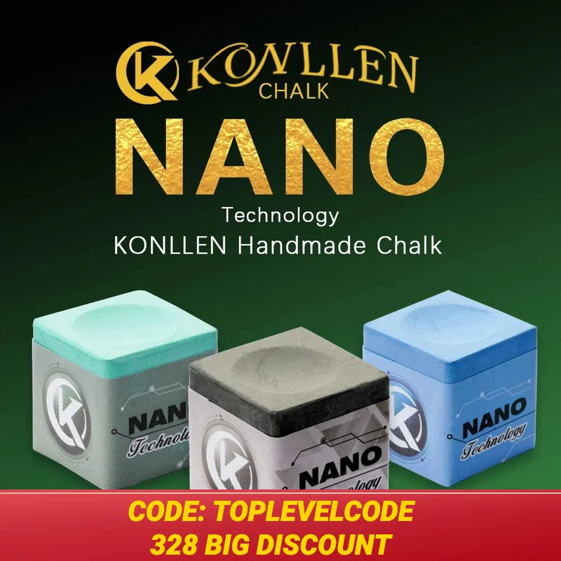 KONLLEN Billiards Chalks Grip Power Adhesion Solidity Pool Cue Chalk Snooker Chalk Black Chalk Nano Technology Material Chalk