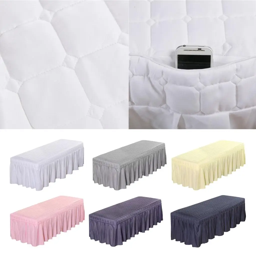 Soft Facial Bed Cover Plain Dyed Massage Table Skirted Sheet for Beauty Hotel Spa Accessories