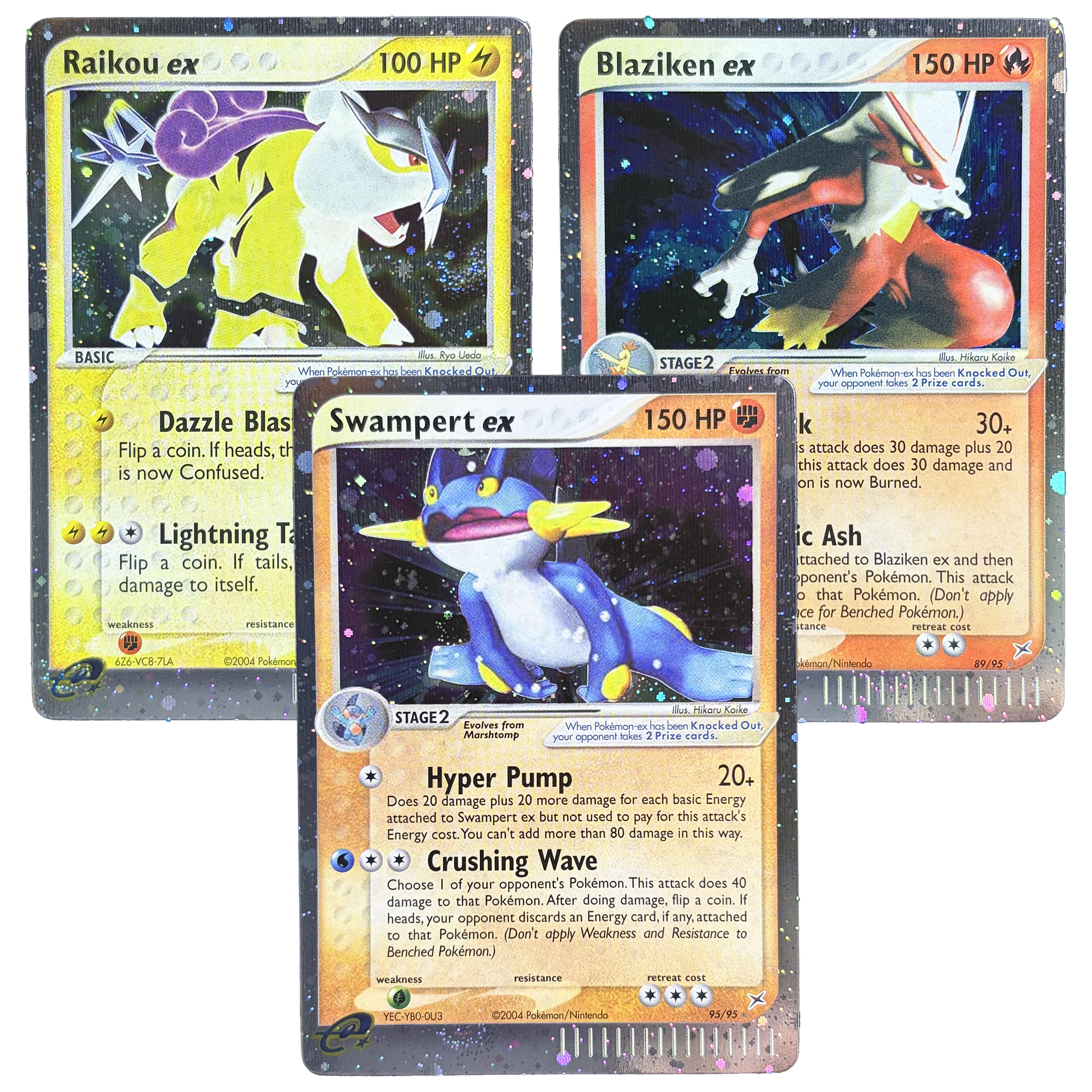 PTCG FireRed & LeafGreen (RG) Team Magma vs Team Aqua (MA) Coleção Swampert/Raikou/Blaziken Jogo de Cartas Proxy PKM Tcg Presente Brinquedo