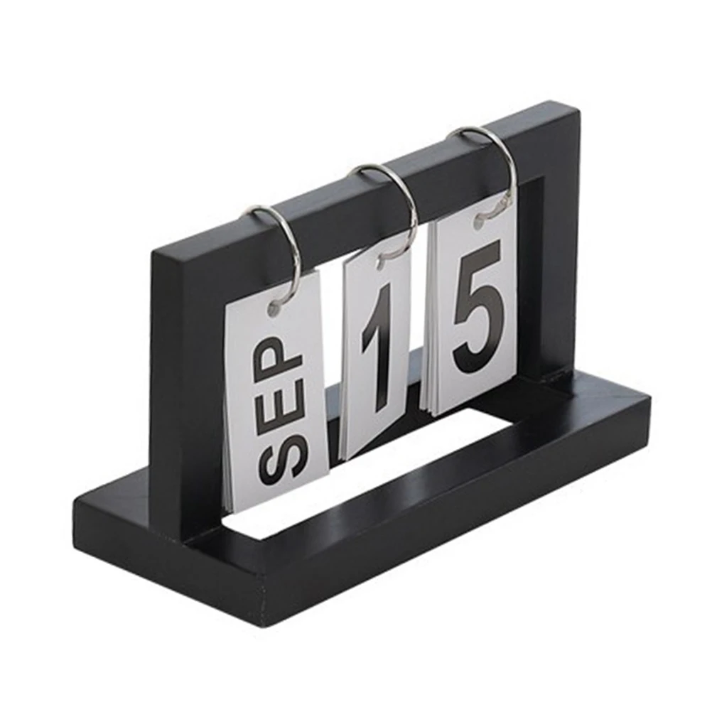 

Nordic Style Calendar Home Decor Thick Paper Flip Design Wooden Frame Wooden Crafts Perfect Gift Valentine Christmas