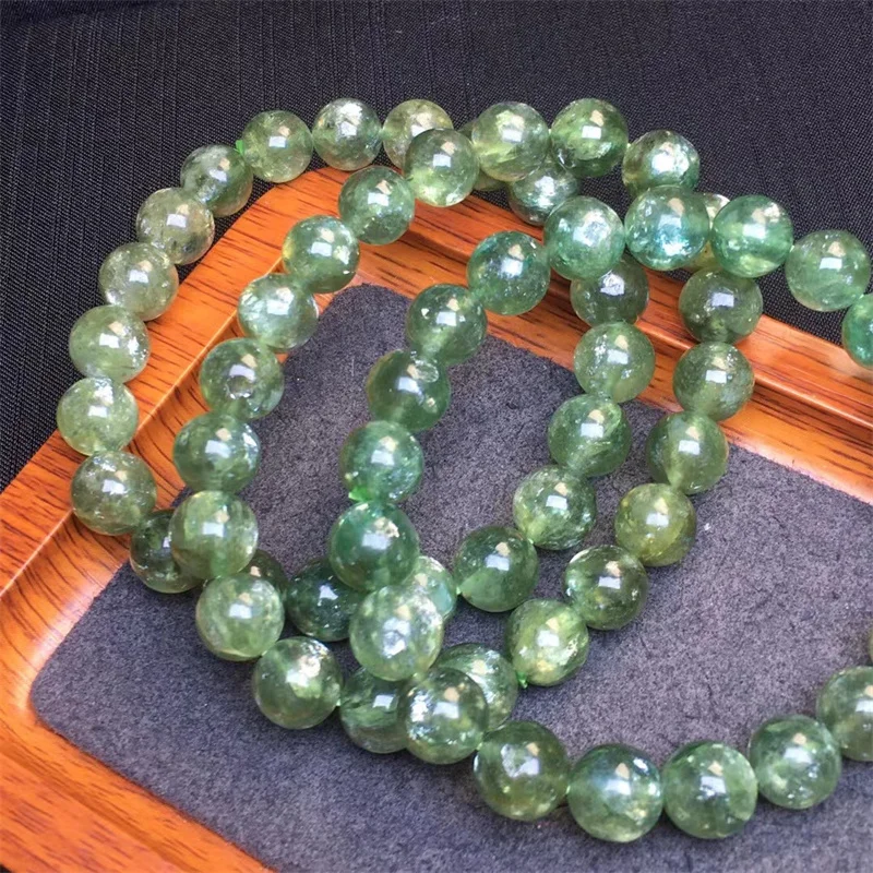 

Natural Emerald-Beryl Bracelet Gemstone Green Crystal Healing Gemstone Fashion Bracelet Jewelry Gift 10MM