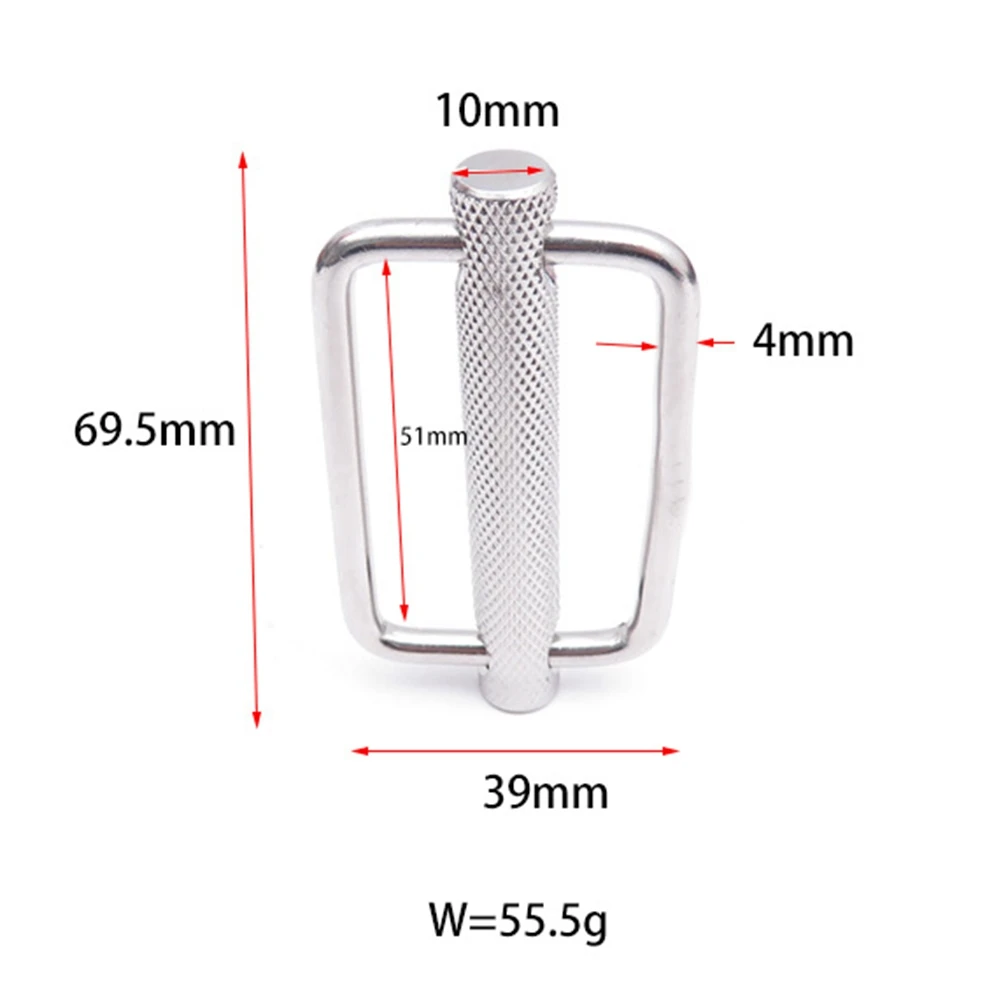 50Mm 316 Stainless Steel Slide Buckle Triglide Webbing Slider Strap Keeper For Harness Waist Strap Shoulder Strap Adjust