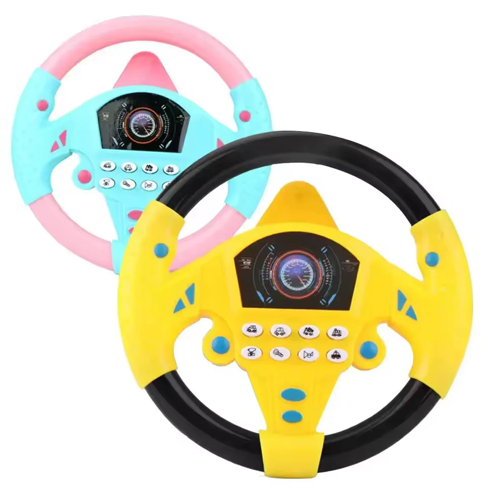車の運転シミュレーション、ハンドル、電動おもちゃの音、子供の音楽教育、カート押し、ボーカルおもちゃの運転