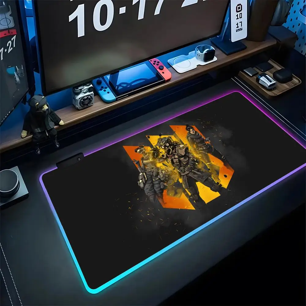 

Apex Legends Mouse Pad Gaming Rgb Mousepad Backlit Keyboard Gamer Girl Xxl Gifts Laptop Mat Table Pads Deskpad