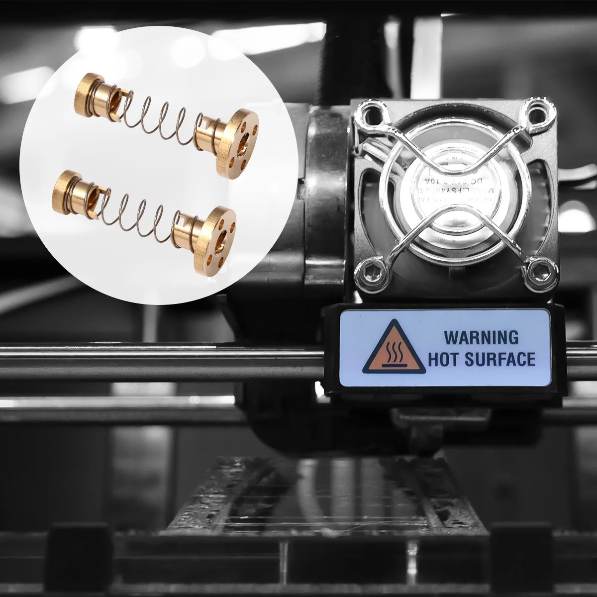 

2 шт. пружинные гайки T8 с защитой от люфта, долгий срок службы, для 3D-принтеров, устранение зазора, пружинные гайки T8 с защитой от люфта