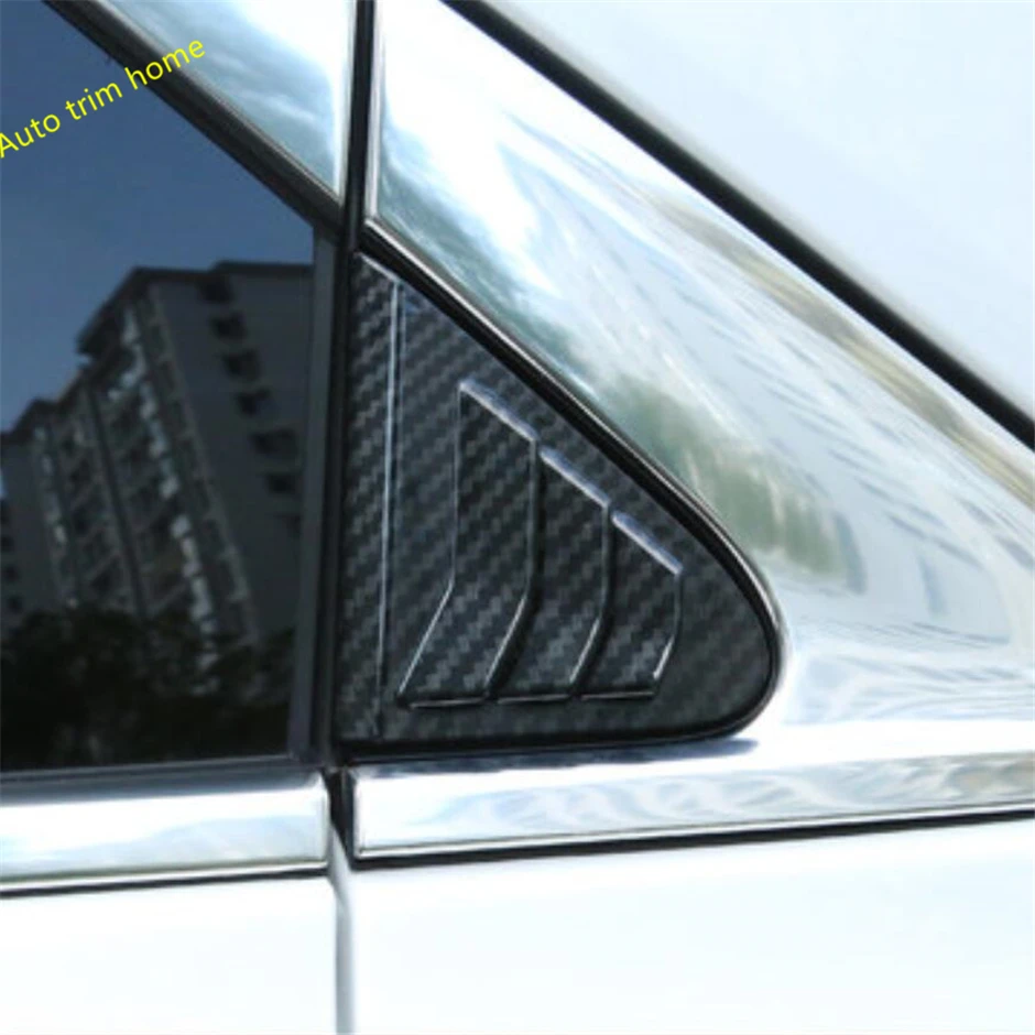 

Rear Window Vent Louvers Shutter Scoop Decor Panel Cover Trim Fit For Cadillac XT4 2019 - 2022 ABS Carbon Fiber Car Accessories