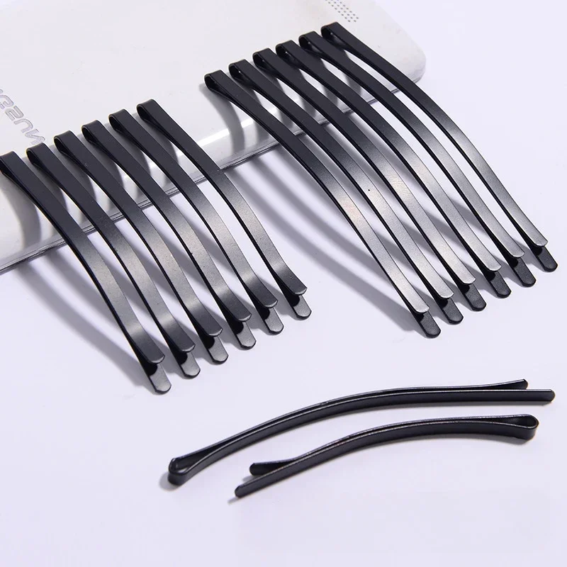 5/10pc Black 6.5/8.5CM Clip Hair Clip Hairpin Korean Simple Black Wire Hair Pins Invisible Hairpin Wide Big Hair Clips for Bride