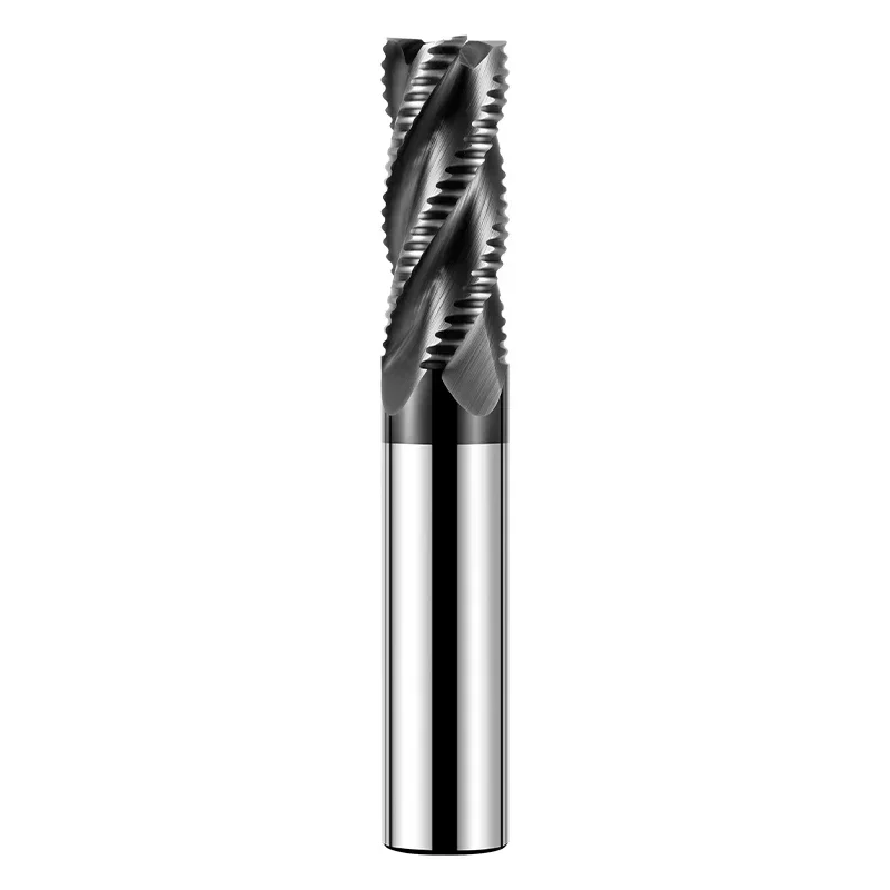 Roughing End Mill HRC66 4 Flute For Stainless Steel Aluminium CNC Milling Cutter Metal Tool 6mm 7 8 10 12MM 20MM Rough Machining