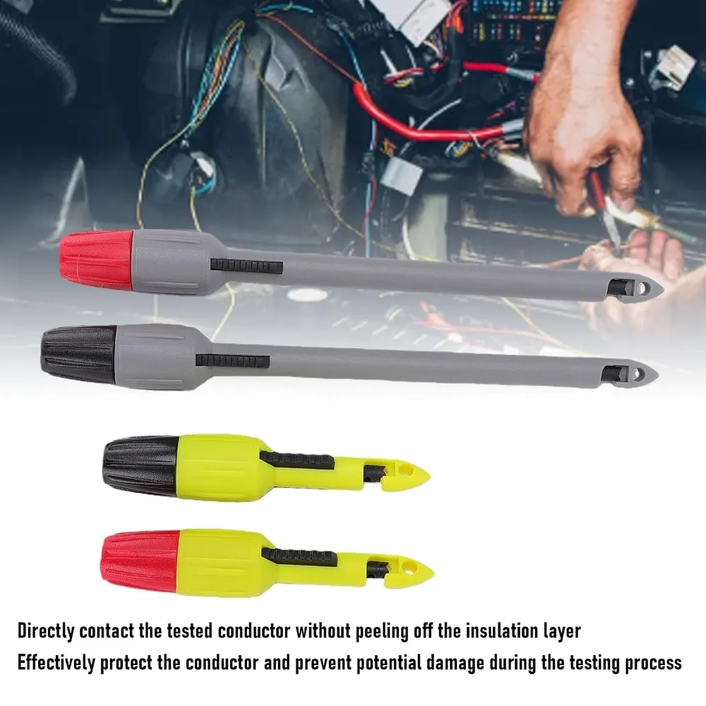 4pcs Insulation Piercing Wire Piercing Probe No Strip Testing Needle Tip Insulation Piercing Clip 2 /4mm Plug
