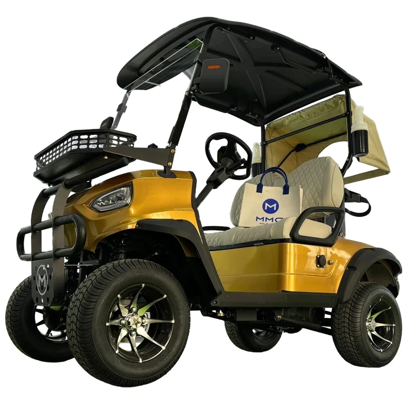 Factory wholesale 4+2 seat golf cart 60V lithium battery street sightseeing car 5KW motor lift golf cart style customization