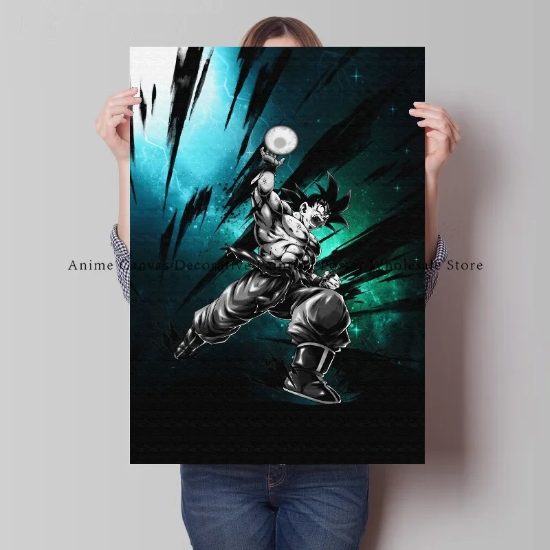 Decorazione della casa Poster e pittura Dragon Ball Goku Vegeta Anime adesivi murali di alta qualità soggiorno moderno pittura classica